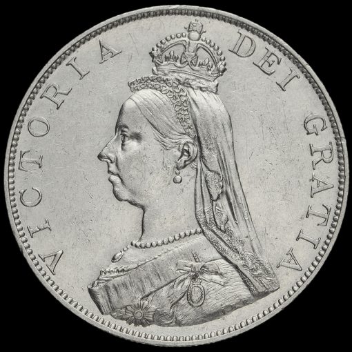 1887 Queen Victoria Jubilee Head Silver Double Florin Obverse