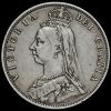 1887 Queen Victoria Jubilee Head Silver Half Crown Obverse