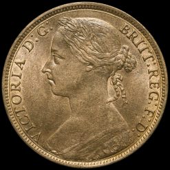 1887 Queen Victoria Bun Head Penny Obverse