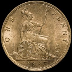 1887 Queen Victoria Bun Head Penny Reverse