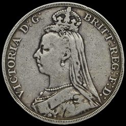 1891 Queen Victoria Jubilee Head Silver Crown Obverse