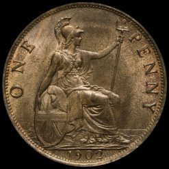 1902 Edward VII Low Tide Penny Reverse