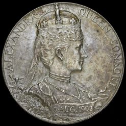 1902 Edward VII Coronation Official Silver Medal Reverse