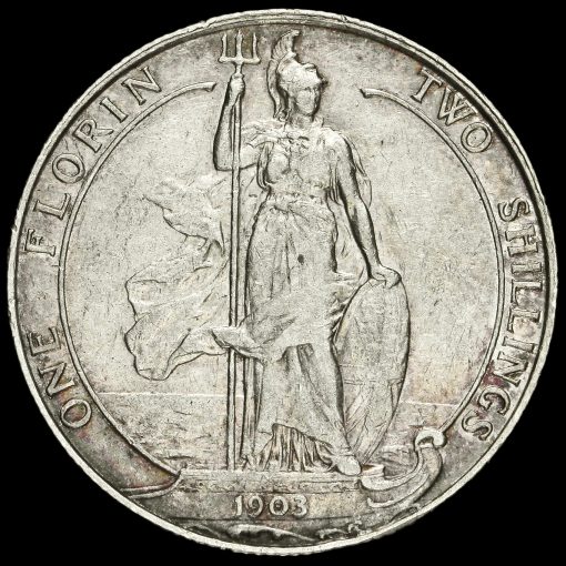 1903 Edward VII Silver Florin Reverse