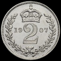 1907 Edward VII Silver Maundy Penny Reverse