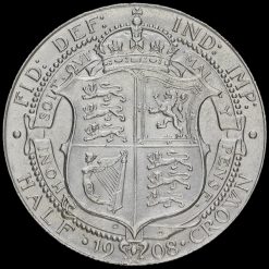 1908 Edward VII Silver Half Crown Reverse