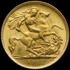 1912 George V Gold Half Sovereign Reverse