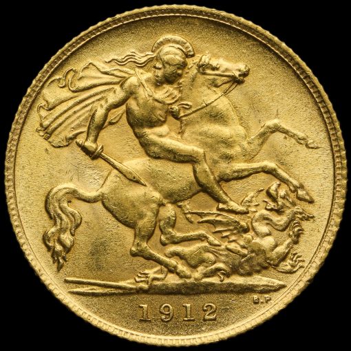 1912 George V Gold Half Sovereign Reverse