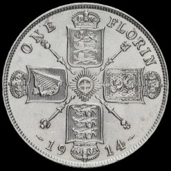 1914 George V Silver Florin Reverse