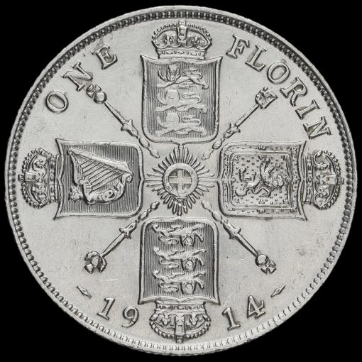 1914 George V Silver Florin Reverse