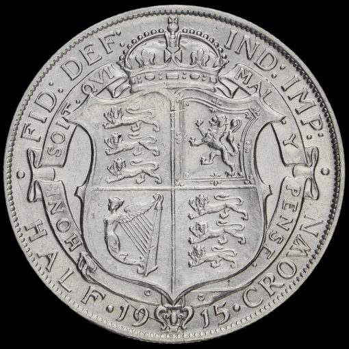 1915 George V Silver Half Crown Reverse