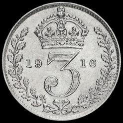 1916 George V Silver Threepence Reverse