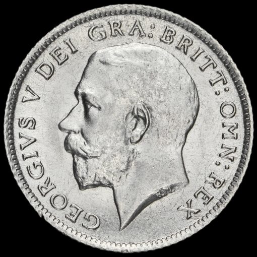 1916 George V Silver Sixpence Obverse