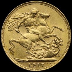 1917 George V Gold Full Sovereign Reverse