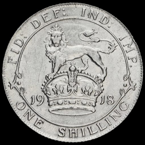 1918 George V Silver Shilling Reverse
