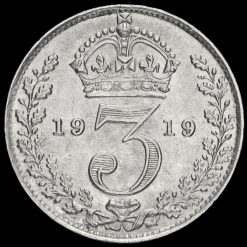1919 George V Silver Threepence Reverse