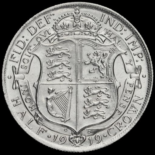 1919 George V Silver Half Crown Reverse