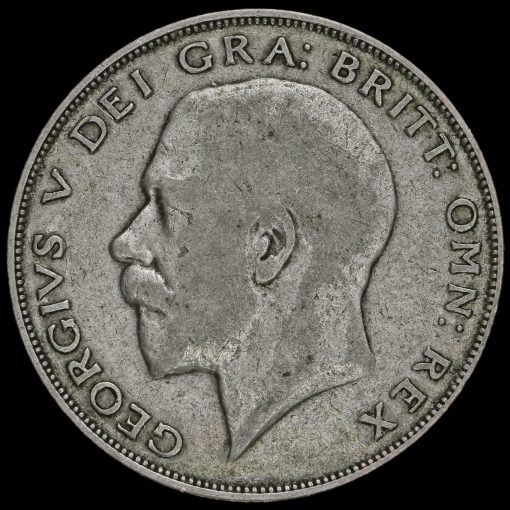 1925 George V Silver Half Crown Obverse