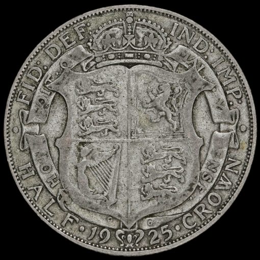 1925 George V Silver Half Crown Reverse