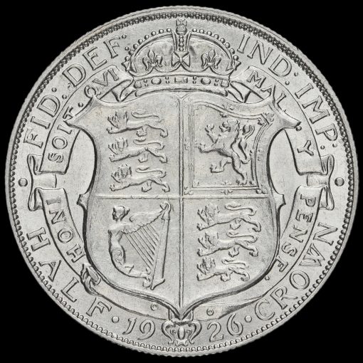 1926 George V Silver Half Crown Reverse