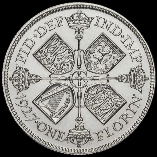 1927 George V Silver Proof Florin Reverse