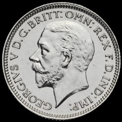 1927 George V Proof Silver Sixpence Obverse