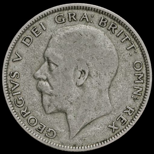 1930 George V Silver Half Crown Obverse