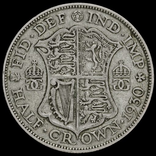 1930 George V Silver Half Crown Reverse