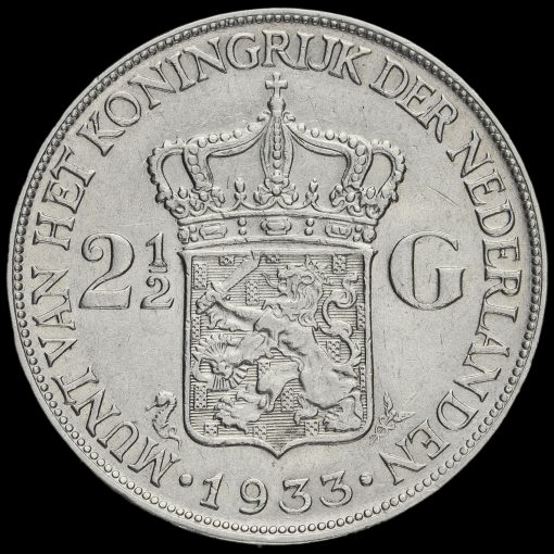 Netherlands 1933 2 1/2 Gulden Reverse