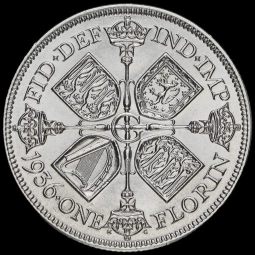 1936 George V Silver Florin Reverse