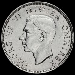 1937 George VI Silver Two Shilling Coin / Florin Obverse