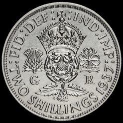 1937 George VI Silver Two Shilling Coin / Florin Reverse