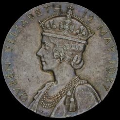 1937 King George VI and Queen Elizabeth Silver Coronation Medal Reverse