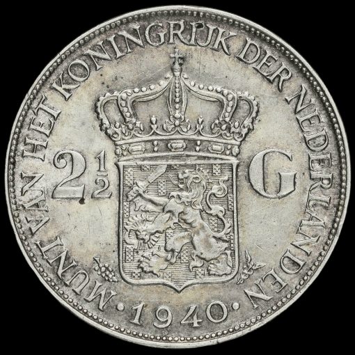 Netherlands 1940 2 1/2 Gulden Reverse