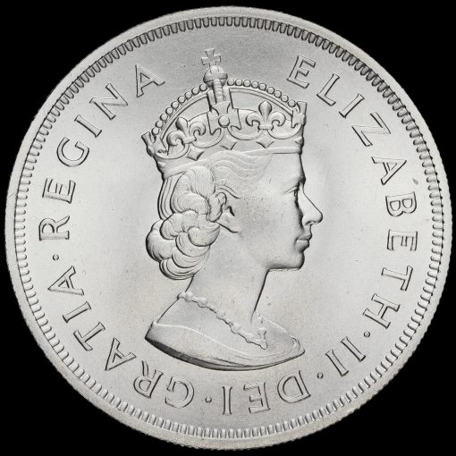 Bermuda 1959 Elizabeth II Silver Crown Obverse