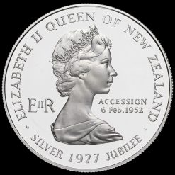 New Zealand 1977 Elizabeth II Silver Proof Dollar Obverse