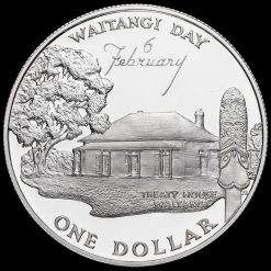 New Zealand 1977 Elizabeth II Silver Proof Dollar Reverse
