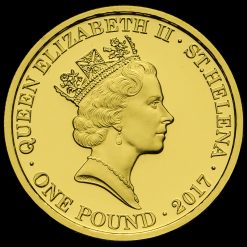 2017 St Helena 24 Carat Gold Proof One Mohur Obverse