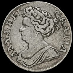 1711 Queen Anne Early Milled Silver Shilling Obverse