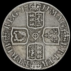 1711 Queen Anne Early Milled Silver Shilling Reverse