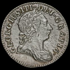 1762 George III Early Milled Silver Maundy Threepence Obverse