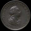 1799 George III Early Milled Copper Halfpenny Obverse