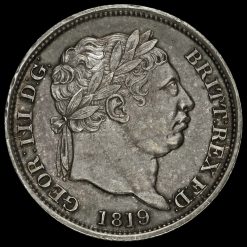 1819 George III Milled Silver Shilling Obverse