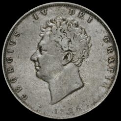 1826 George IV Milled Silver Half Crown Obverse