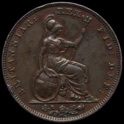 1834 William IV Copper Farthing Reverse