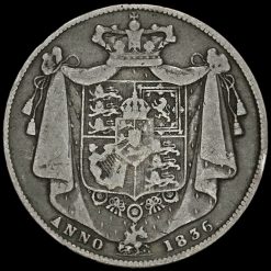 1836 William IV Milled Silver Half Crown Reverse