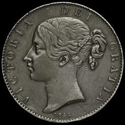1844 Queen Victoria Young Head Silver Crown Obverse