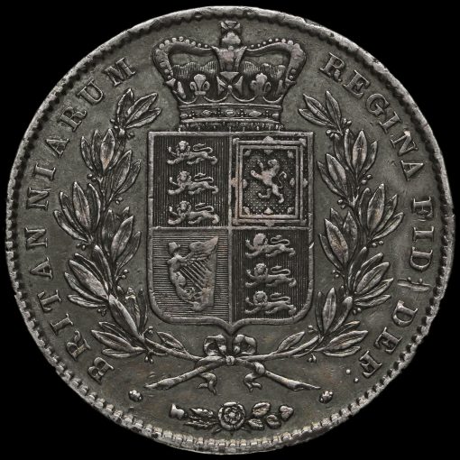 1844 Queen Victoria Young Head Silver Crown Reverse