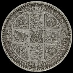 1849 Queen Victoria Godless Florin Reverse