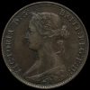 1863 Queen Victoria Bun Head Halfpenny Obverse